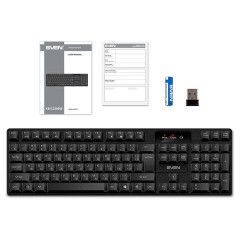 Клавиатура беспроводная SVEN KB-C2300W, USB, 104 клавиши, 2,4 GHz, черная, SV-021474 - фото 3