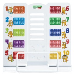 Подставка для книг и учебников большая BRAUBERG KIDS "Кот-Энтузиаст" с таблицей умножения, регулируемый угол наклона, металлическая, 238959 - фото 4