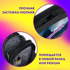 Папка для тетрадей ЮНЛАНДИЯ А4, 1 отделение, пластик, на молнии, "Space driver", 273352 - фото 8