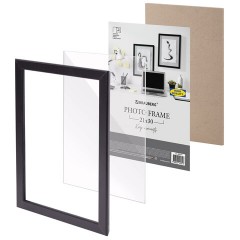 Рамка 21х30 см небьющаяся, аналог IKEA, багет 21 мм, МДФ, BRAUBERG "Idea", черная, 391371 Рамка 21х30 см небьющаяся, аналог IKEA, багет 21 мм, МДФ, BRAUBERG "Idea", черная, 391371 - фото 6