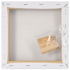 Холст на подрамнике BRAUBERG ART BASIC, 20х20 см, 280 г/м2, хлопок, мелкое зерно, грунт, 192664 - фото 3