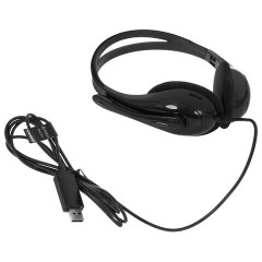 Наушники с микрофоном (гарнитура) A4TECH HU-9, проводные, 1.8 м, USB, черные, 1530266 Наушники с микрофоном (гарнитура) A4TECH HU-9, проводные, 1.8 м, USB, черные, 1530266 - фото 5