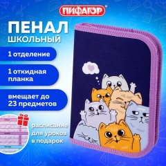 Пенал ПИФАГОР, 1 отделение, 1 откидная планка, полиэстер, 19х13 см, "Cats greetings", 272291 Пенал ПИФАГОР, 1 отделение, 1 откидная планка, полиэстер, 19х13 см, "Cats greetings", 272291 - фото 9