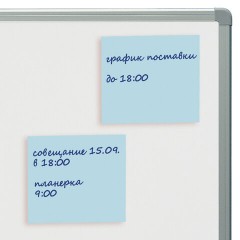 Блок самоклеящийся (стикеры) STAFF STANDARD, ПАСТЕЛЬНЫЙ 76х76 мм, голубой, 100 листов, 116574 - фото 5