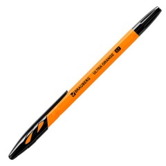 Ручка шариковая BRAUBERG "ULTRA ORANGE", ЧЕРНАЯ, узел 0,7 мм, чернила ГЕРМАНИЯ, наконечник ШВЕЙЦАРИЯ, 143563 - фото 3