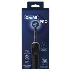 Зубная щетка электрическая ORAL-B (Орал-би) Vitality Pro, ЧЕРНАЯ, 1 насадка, 80367641 Зубная щетка электрическая ORAL-B (Орал-би) Vitality Pro, ЧЕРНАЯ, 1 насадка, 80367641 - фото 2