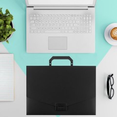 Портфель пластиковый STAFF А4 (320х225х36 мм), без отделений, черный, 229241 Портфель пластиковый STAFF А4 (320х225х36 мм), без отделений, черный, 229241 - фото 7