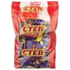 Конфеты шоколадные СЛАВЯНКА "Степ Mix", с изюмом, арахисом и карамелью, 1000 г, пакет, 40685 - фото 2