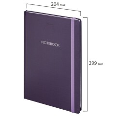 Блокнот с резинкой в клетку 96 л., БОЛЬШОЙ ФОРМАТ А4 204х299 мм, BRAUBERG, "Ultraviolet", 115530 Блокнот с резинкой в клетку 96 л., БОЛЬШОЙ ФОРМАТ А4 204х299 мм, BRAUBERG, "Ultraviolet", 115530 - фото 2