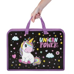 Папка на молнии с ручками ЮНЛАНДИЯ А4, 1 отделение, пластик, ширина 45 мм, "Magic unicorn", 270944 Папка на молнии с ручками ЮНЛАНДИЯ А4, 1 отделение, пластик, ширина 45 мм, "Magic unicorn", 270944 - фото 5