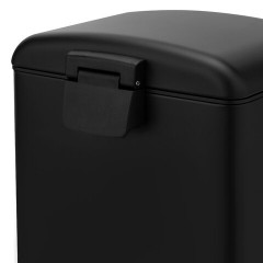 Ведро мусорное с педалью 6 л, крышка с доводчиком, черное матовое, металл, LAIMA ULTRA, 701564 - фото 4