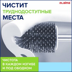 Ершик для унитаза силиконовый ROUND TYPE напольный / настенный с креплением и пинцетом LAIMA, 608133 Ершик для унитаза силиконовый ROUND TYPE напольный / настенный с креплением и пинцетом LAIMA, 608133 - фото 9
