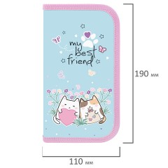 Пенал ПИФАГОР, 2 отделения, ламинированный картон, 19х11 см, "Cat friends", 272247 Пенал ПИФАГОР, 2 отделения, ламинированный картон, 19х11 см, "Cat friends", 272247 - фото 6
