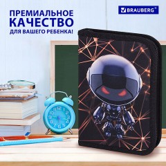 Пенал BRAUBERG, 1 отделение, 2 откидные планки, полиэстер, 21х14 см, "UFO", 271516 - фото 15