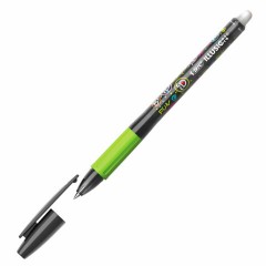 Ручка стираемая гелевая с грипом BIC "Gelocity Illusion", ЧЕРНАЯ, корпус черный, линия 0,3 мм, 516523 - фото 4