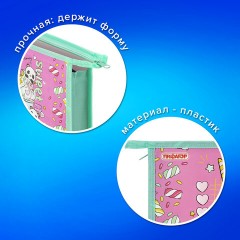 Папка для тетрадей ПИФАГОР А5, 1 отделение, пластик, на молнии, Sweet mood, 272193 Папка для тетрадей ПИФАГОР А5, 1 отделение, пластик, на молнии, Sweet mood, 272193 - фото 7
