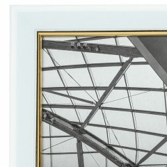 Рамка 10х15 см небьющаяся, багет 14,6 мм, пластик, BRAUBERG "Original Line", белая/золото, 391235 - фото 3