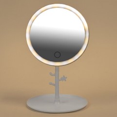 Зеркало настольное с LED-подсветкой для макияжа, диаметр 17 см, 3 режима свечения, аккумулятор 1200 mAh, цвет белый, WBZ (ВБЗ), 609330 - фото 8
