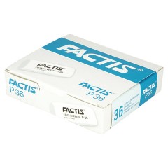 Ластик FACTIS P 36 (Испания), 56х20х9 мм, белый, прямоугольный, скошенные края, CPFP36B Ластик FACTIS P 36 (Испания), 56х20х9 мм, белый, прямоугольный, скошенные края, CPFP36B - фото 2