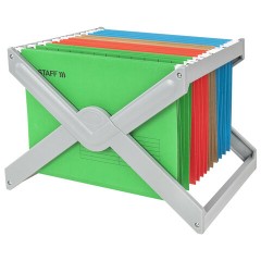 Подставка для подвесных папок STAFF, до 50 папок А4 / Foolscap, 406х307х290 мм, серая, 270939 - фото 7