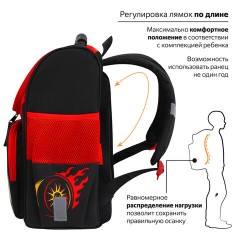 Ранец ПИФАГОР BASIC, 1 отделение, 3 кармана, эргономичная спинка, "Cool wheels", 35х28х18 см, 272045 Ранец ПИФАГОР BASIC, 1 отделение, 3 кармана, эргономичная спинка, "Cool wheels", 35х28х18 см, 272045 - фото 11
