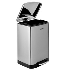 Ведро мусорное с педалью 12 л, крышка с доводчиком, стальное, БЕЗ ОТПЕЧАТКОВ, LAIMA ULTRA, 701568 - фото 2