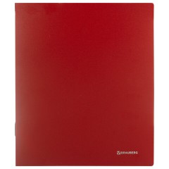 Папка на 2 кольцах BRAUBERG "Стандарт", 40 мм, красная, до 300 листов, 0,9 мм, 270480 - фото 2