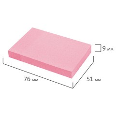 Блок самоклеящийся (стикеры) STAFF STANDARD, ПАСТЕЛЬНЫЙ 76х51 мм, розовый, 100 листов, 116584 - фото 3