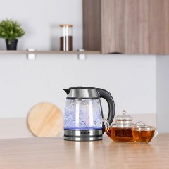 Чайник SCARLETT SC-EK27G54, 1,7 л, 1800 Вт, закрытый нагревательный элемент, стекло, стальной - фото 5