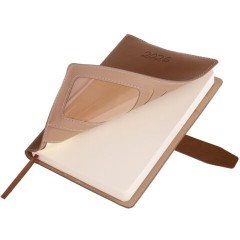 Ежедневник датированный 2026, А5, 143х218 мм, BRAUBERG "Journal", под кожу, застежка, держатель для ручки, органайзер, коричневый, 117383 - фото 3