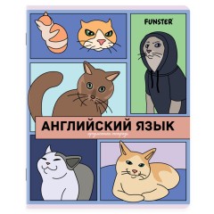 Тетради предметные, КОМПЛЕКТ 12 ПРЕДМЕТОВ, 48 л., TWIN-лак, FUNSTER (ФАНСТЕР), МЕМНЫЕ КОТЫ, 405604 - фото 2