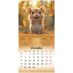 Календарь настенный перекидной 2026 г., BRAUBERG, 12 листов, 21,4х21,4 см, МИНИ, "Magic animals", 116943 - фото 12
