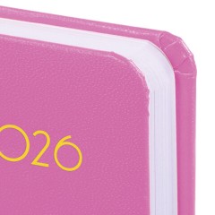 Ежедневник датированный 2026, МАЛЫЙ ФОРМАТ 100х150 мм, А6, BRAUBERG "Select", балакрон, розовый, 117262 - фото 4