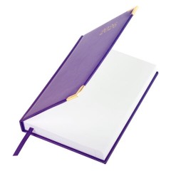 Ежедневник датированный 2026, А5, 138x213 мм, BRAUBERG "Senator", под кожу, фиолетовый, 117093 - фото 4