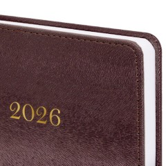 Ежедневник датированный 2026 А5 138х213 мм, BRAUBERG "Elegant", под кожу, застежка, бордовый, 117367 - фото 3