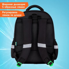 Рюкзак SNOOBAG (СНУБЭГ) MIND с пеналом в комплекте, 2 отделения, "Неоновый паук", 40х28х18 см, 274444 - фото 13
