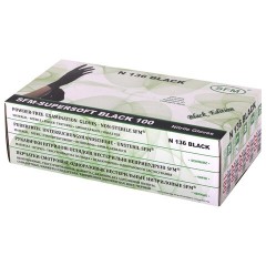 Перчатки нитриловые смотровые SFM Supersoft N136, Германия, 100 пар (200 шт.), размер L (большой), черные Перчатки нитриловые смотровые SFM Supersoft N136, Германия, 100 пар (200 шт.), размер L (большой), черные - фото 7