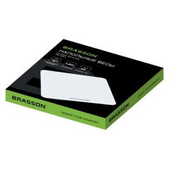 Весы напольные BRASSON (БРАССОН) FS-28С, 28x28 см, электронные, LED-дисплей, до 180 кг, стекло, белые, 458448 - фото 8