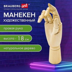 Манекен художественный "РУКА" правая, высота 18 см, дерево, BRAUBERG ART CLASSIC, 192515 Манекен художественный "РУКА" правая, высота 18 см, дерево, BRAUBERG ART CLASSIC, 192515 - фото 12
