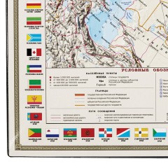 Коврик-подкладка настольный для письма (590х380 мм), с картой России, BRAUBERG, 236776 - фото 3