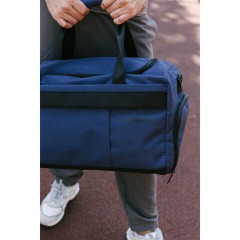 Сумка спортивная HEIKKI MOVE PLUS (ХЕЙКИ), отделение для обуви, синяя, 28х50х23 см, 273897 - фото 17