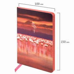 Блокнот МАЛЫЙ ФОРМАТ (100х150 мм) А6, BRAUBERG VISTA "Flamingo", под кожу, гибкий, тиснение фольга, 80 л., 112099 Блокнот МАЛЫЙ ФОРМАТ (100х150 мм) А6, BRAUBERG VISTA "Flamingo", под кожу, гибкий, тиснение фольга, 80 л., 112099 - фото 2