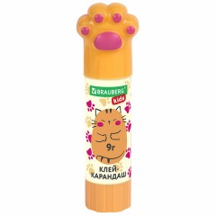 Клей-карандаш "Лапки" Cat Paw, 9 г, фигурный колпачок, 3 шт. на блистере, BRAUBERG KIDS, 271982 - фото 9
