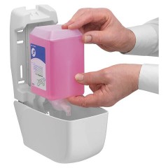 Картридж с пенным мылом одноразовый KIMBERLY-CLARK Scott "Essential", 1 л, розовый, артикул 6340 - фото 6