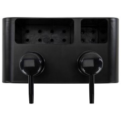 Дозатор DOUBLE для мыла/геля и моющего средства/шампуня, 2х350 мл, органайзер для губок и щеток, ЧЕРНЫЙ, 10х18х17 см, LAIMA HOME, 700045 - фото 7