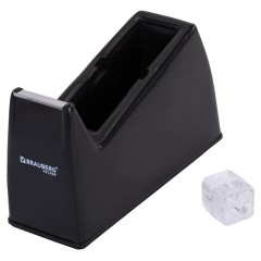 Диспенсер для клейкой ленты шириной до 26 мм, ЧЕРНЫЙ (лента в подарок!), утяжеленный большой, BRAUBERG, 701459 - фото 8