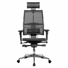 Кресло МЕТТА "YOGA" Y 4DF B2-5D, адаптивная спинка, 3D-подголовник, сверхпрочная сетка, черное - фото 3