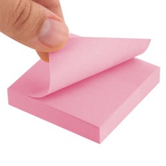 Блок самоклеящийся (стикеры) STAFF STANDARD, ПАСТЕЛЬНЫЙ 51х51 мм, розовый, 100 листов, 116580 - фото 4