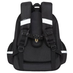 Ранец GRIZZLY анатомическая спинка, c брелоком, для девочек, "NIGHT CAT", 36х28х20 см, RAz-286-1/1 Ранец GRIZZLY анатомическая спинка, c брелоком, для девочек, "NIGHT CAT", 36х28х20 см, RAz-286-1/1 - фото 3