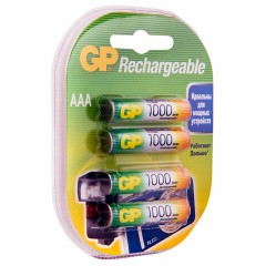 Батарейки аккумуляторные Ni-Mh мизинчиковые КОМПЛЕКТ 4 шт. AAA (HR03) 950 mAh, GP, 100AAAHC-2DECRC4 Батарейки аккумуляторные Ni-Mh мизинчиковые КОМПЛЕКТ 4 шт. AAA (HR03) 950 mAh, GP, 100AAAHC-2DECRC4 - фото 4